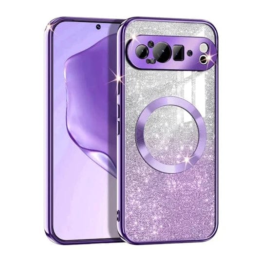 Kabelloses Laden Google Pixel Gradient Glitzer Beschichtung Hülle