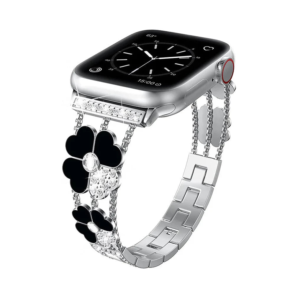 Damen Lucky Clover Strass Apple Watch Band