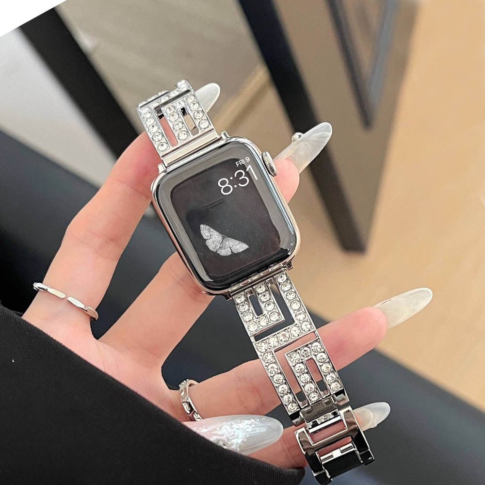Damen Quadrat-Glieder Edelstahl Apple Watch Band