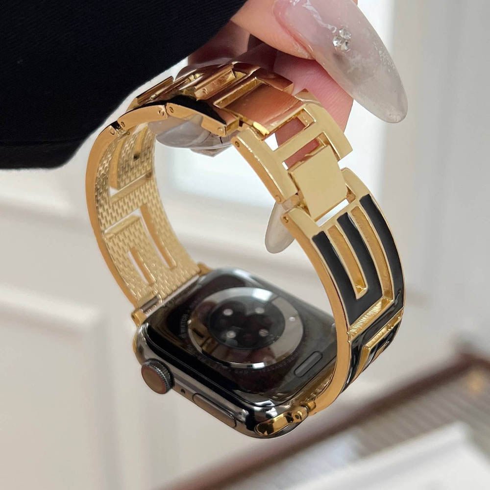 Damen Quadrat-Glieder Edelstahl Apple Watch Band