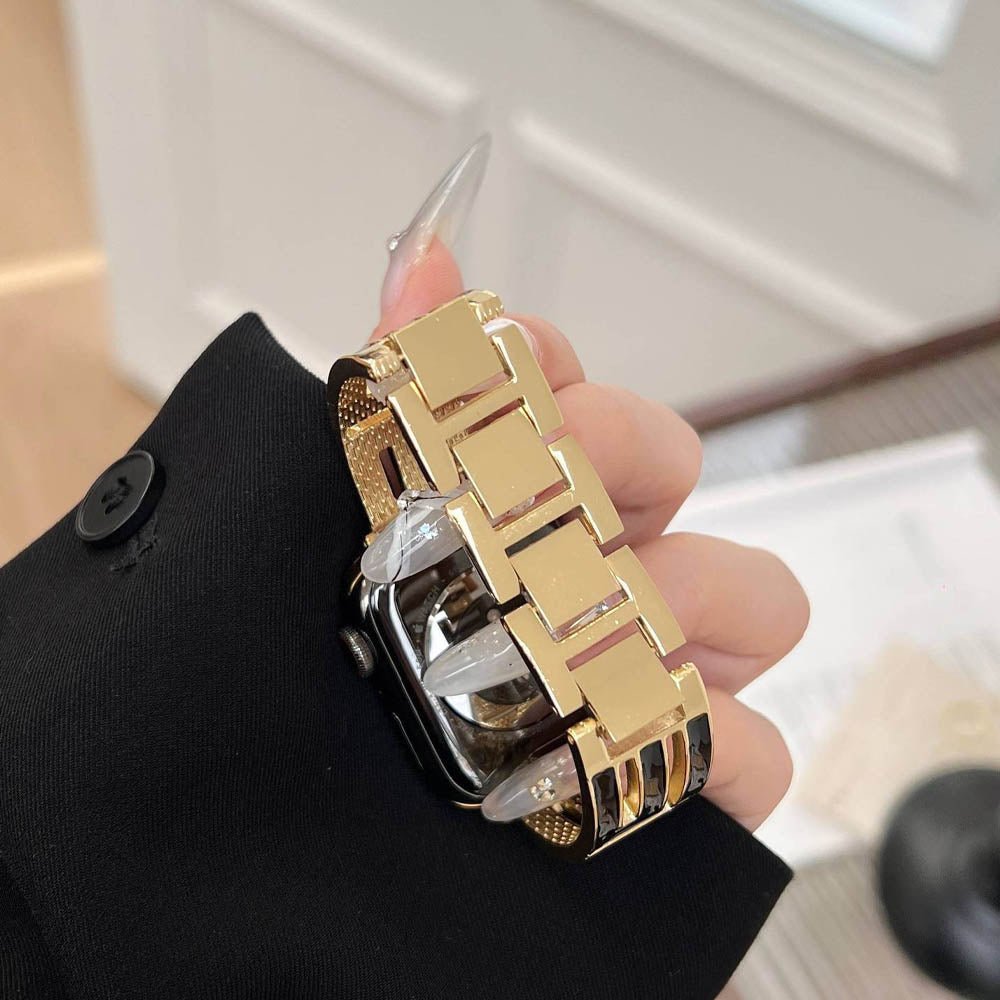 Damen Quadrat-Glieder Edelstahl Apple Watch Band