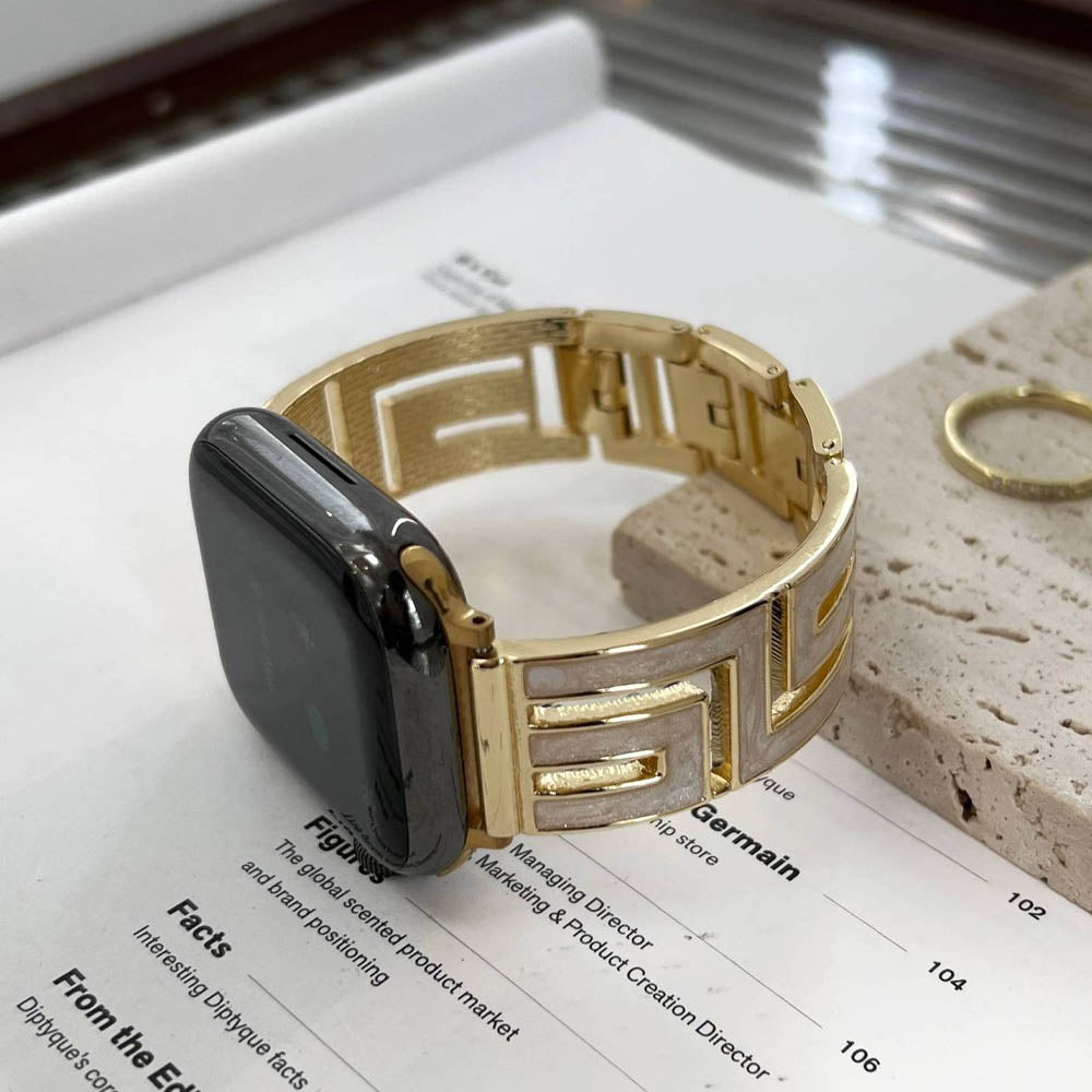 Damen Quadrat-Glieder Edelstahl Apple Watch Band