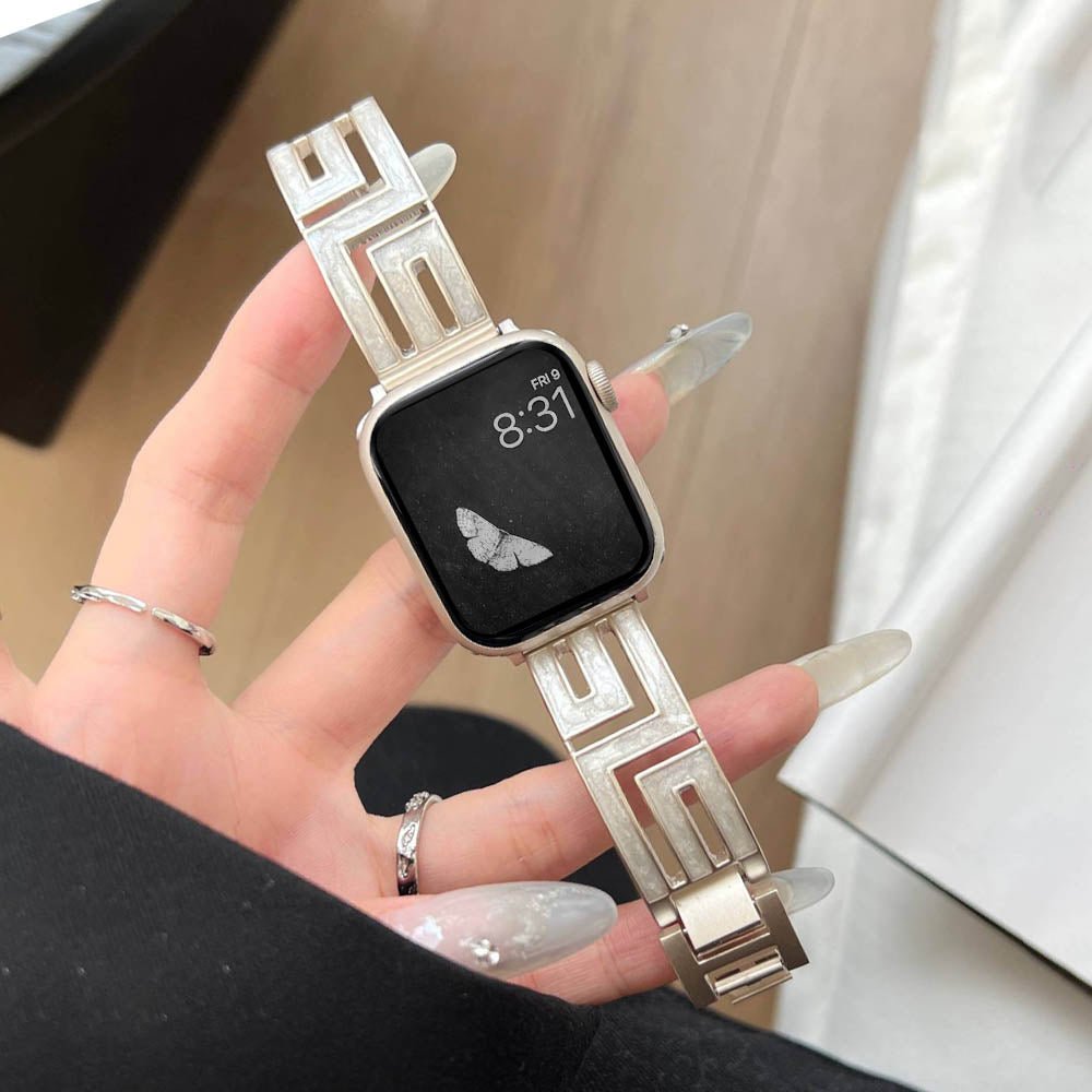 Damen Quadrat-Glieder Edelstahl Apple Watch Band