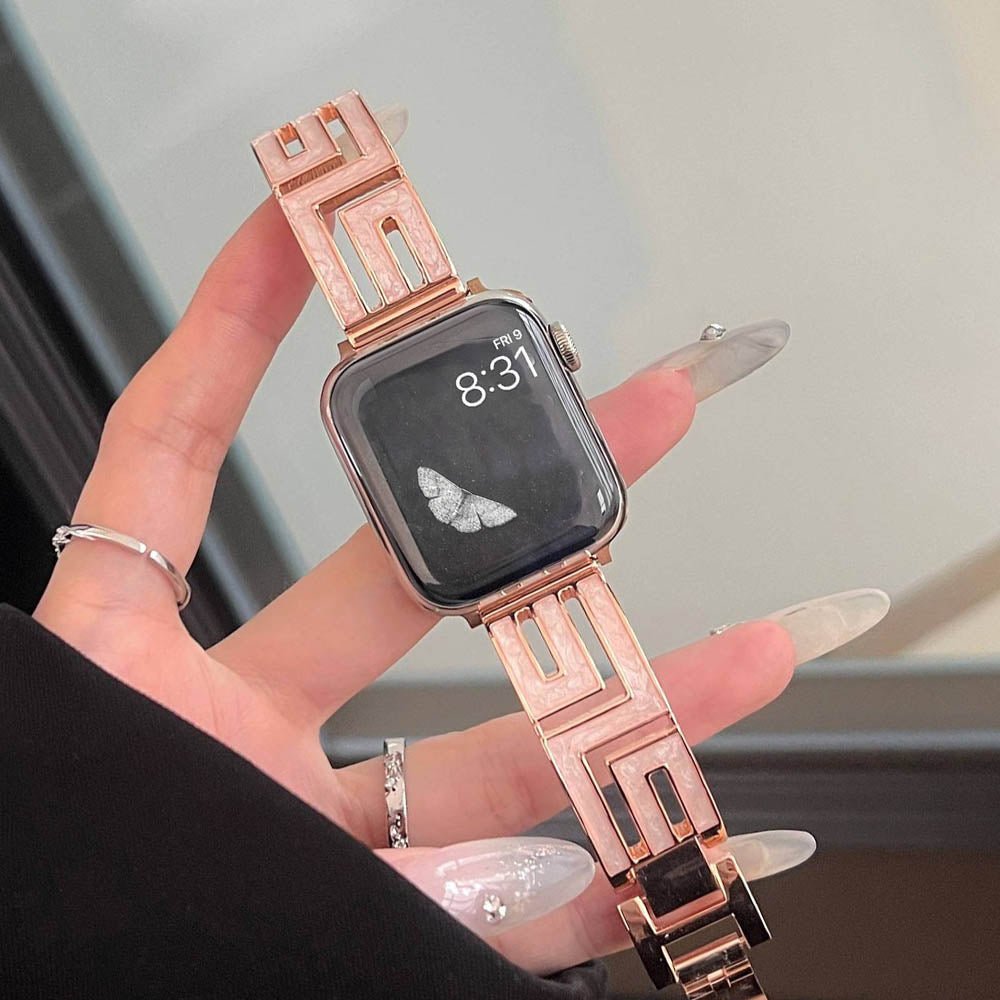 Damen Quadrat-Glieder Edelstahl Apple Watch Band
