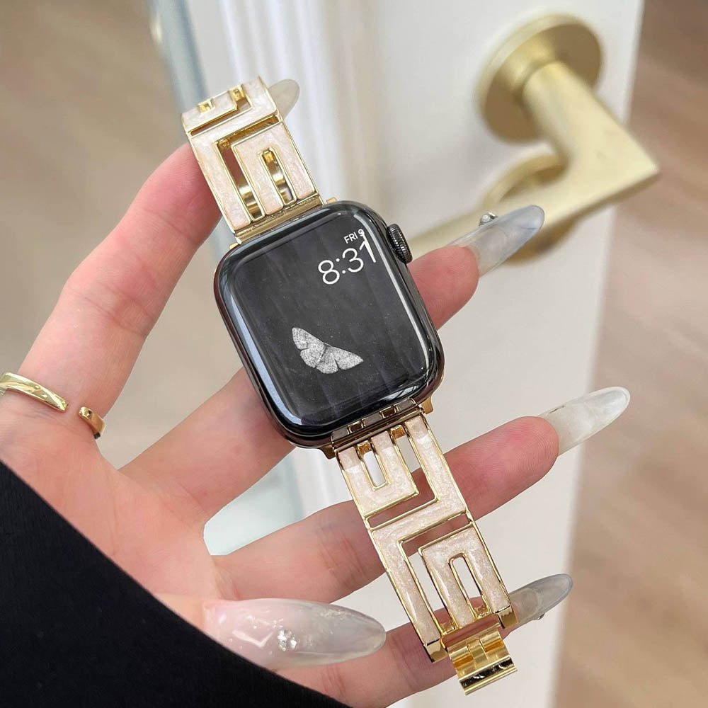 Damen Quadrat-Glieder Edelstahl Apple Watch Band