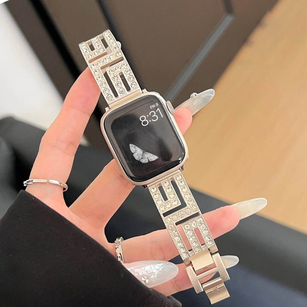 Damen Quadrat-Glieder Edelstahl Apple Watch Band