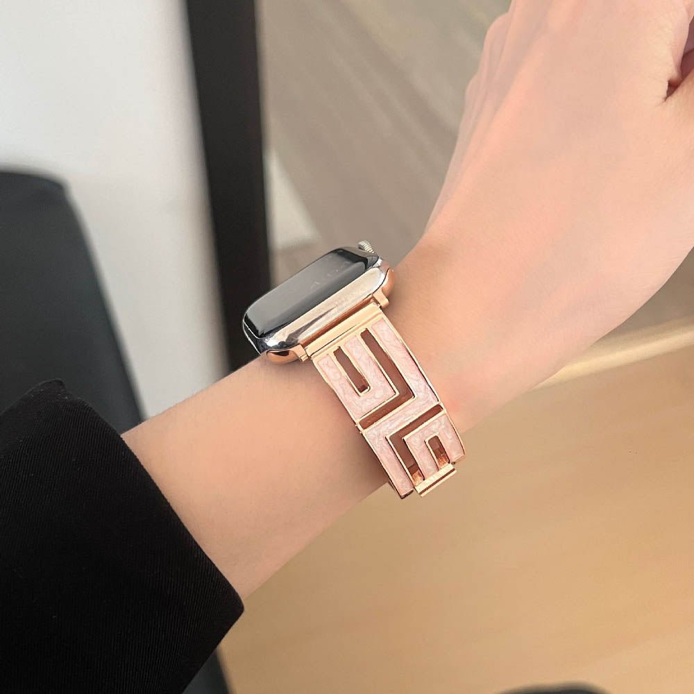 Damen Quadrat-Glieder Edelstahl Apple Watch Band