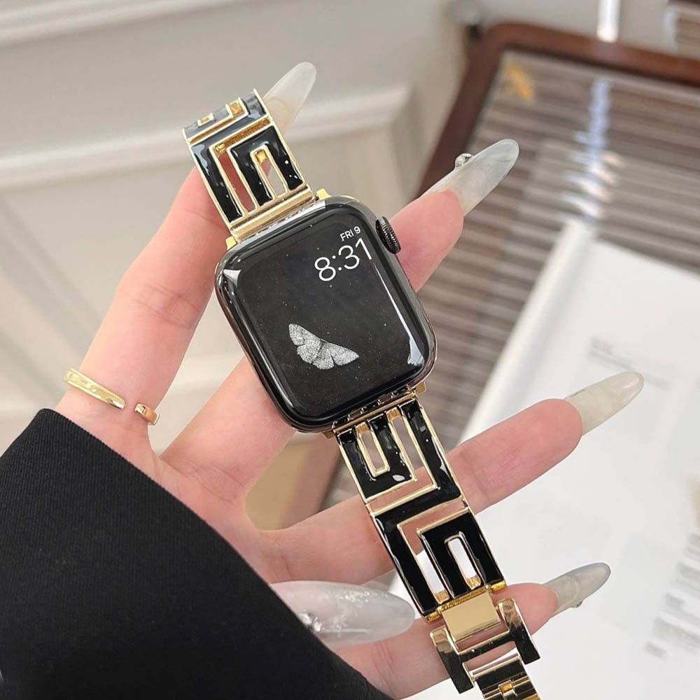 Damen Quadrat-Glieder Edelstahl Apple Watch Band