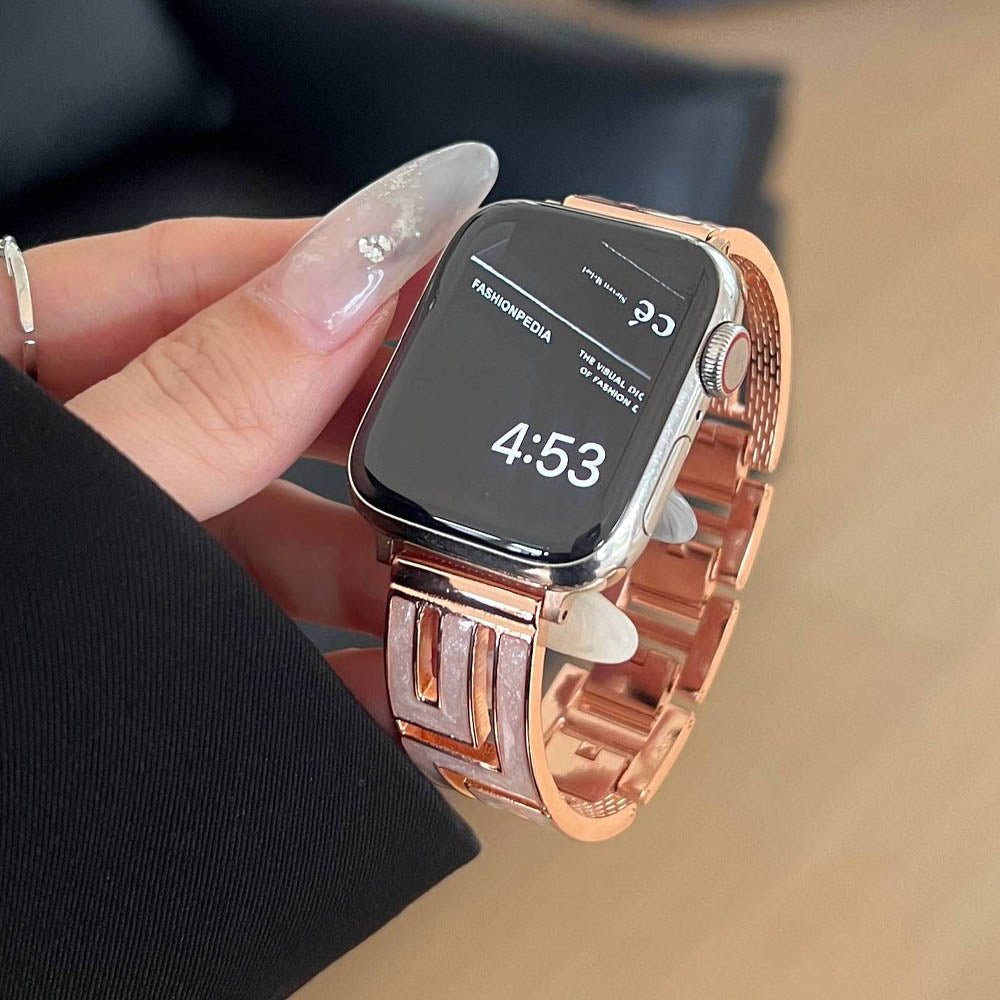 Damen Quadrat-Glieder Edelstahl Apple Watch Band