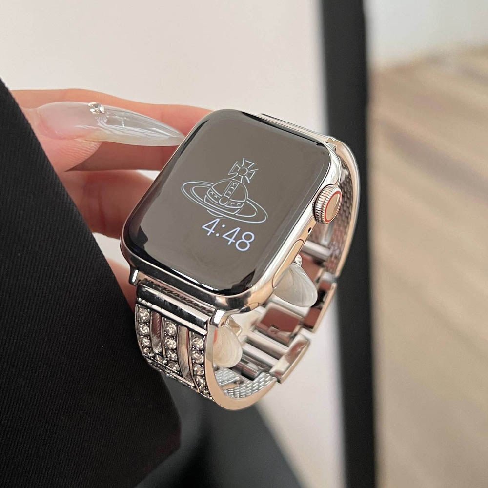 Damen Quadrat-Glieder Edelstahl Apple Watch Band