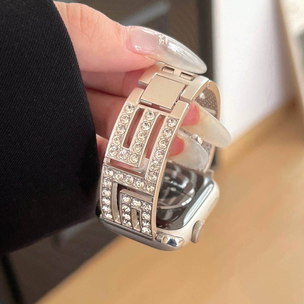 Damen Quadrat-Glieder Edelstahl Apple Watch Band