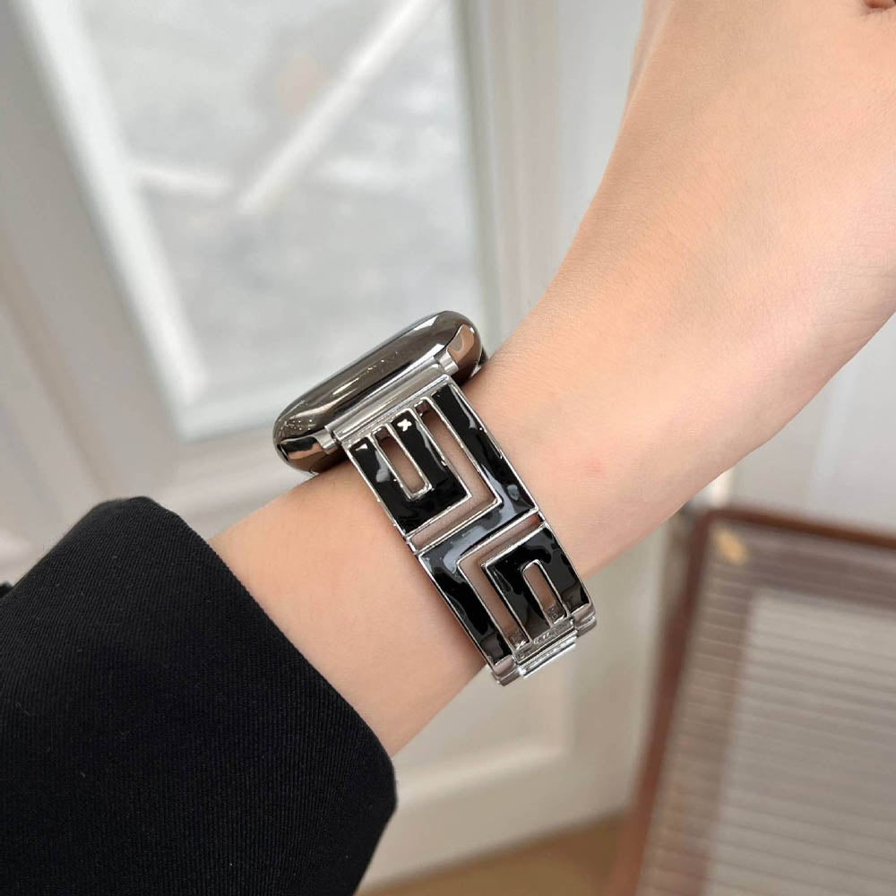 Damen Quadrat-Glieder Edelstahl Apple Watch Band