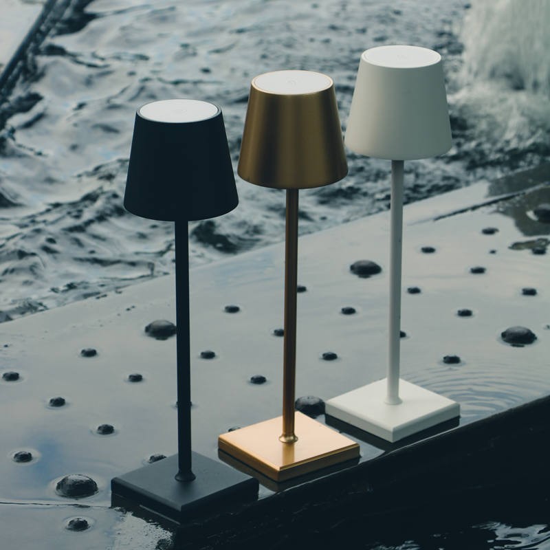 LumiTouch | Dimmbare Tischlampe – Kabellose Touch-LED mit USB-C Aufladung, 24h Akkulaufzeit