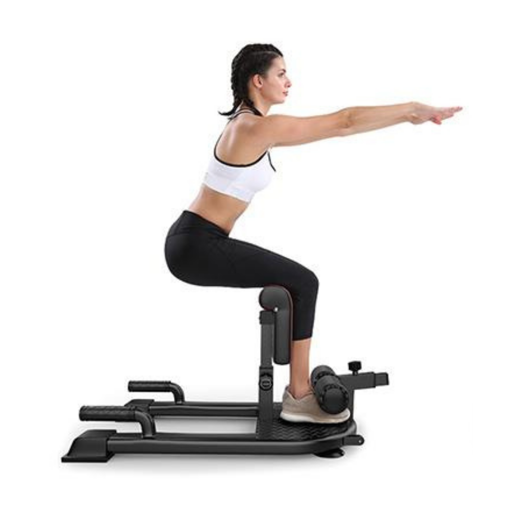 Sissy Squat Fitnessgerät 3-in-1 – Kniebeuge- &amp; Sit-Up-Station