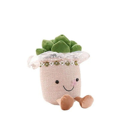 Kuschelige Blumen-Plüschfigur - Weicher Kissen-Begleiter