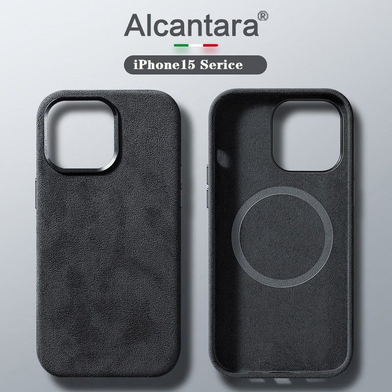 Italienische Alcantara Magnetische Hülle für Iphone