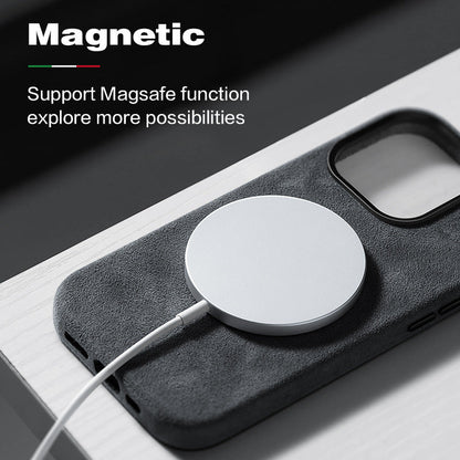 Italienische Alcantara Magnetische Hülle für Iphone