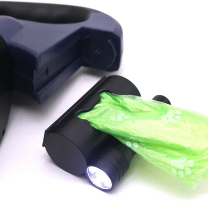 BORDEAUX DUO – Doppelleine mit LED &amp; Beutelspender für stressfreie Spaziergänge