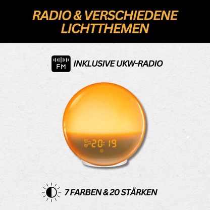 Lichtwecker mit Radio &amp; Naturgeräuschen - GlowRise