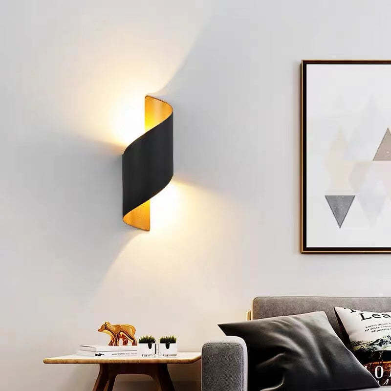 Moderne Spiral-LED-Wandleuchte