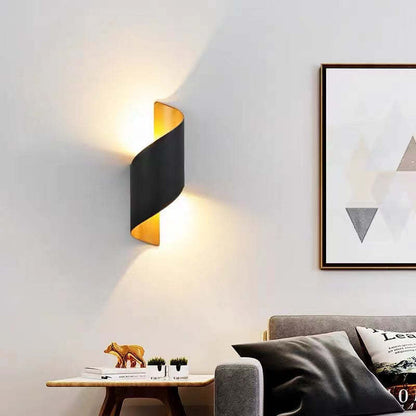 Moderne Spiral-LED-Wandleuchte