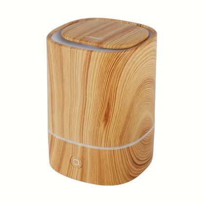 Holzoptik Luftbefeuchter - Ultraschall, LED, Aromadiffuser