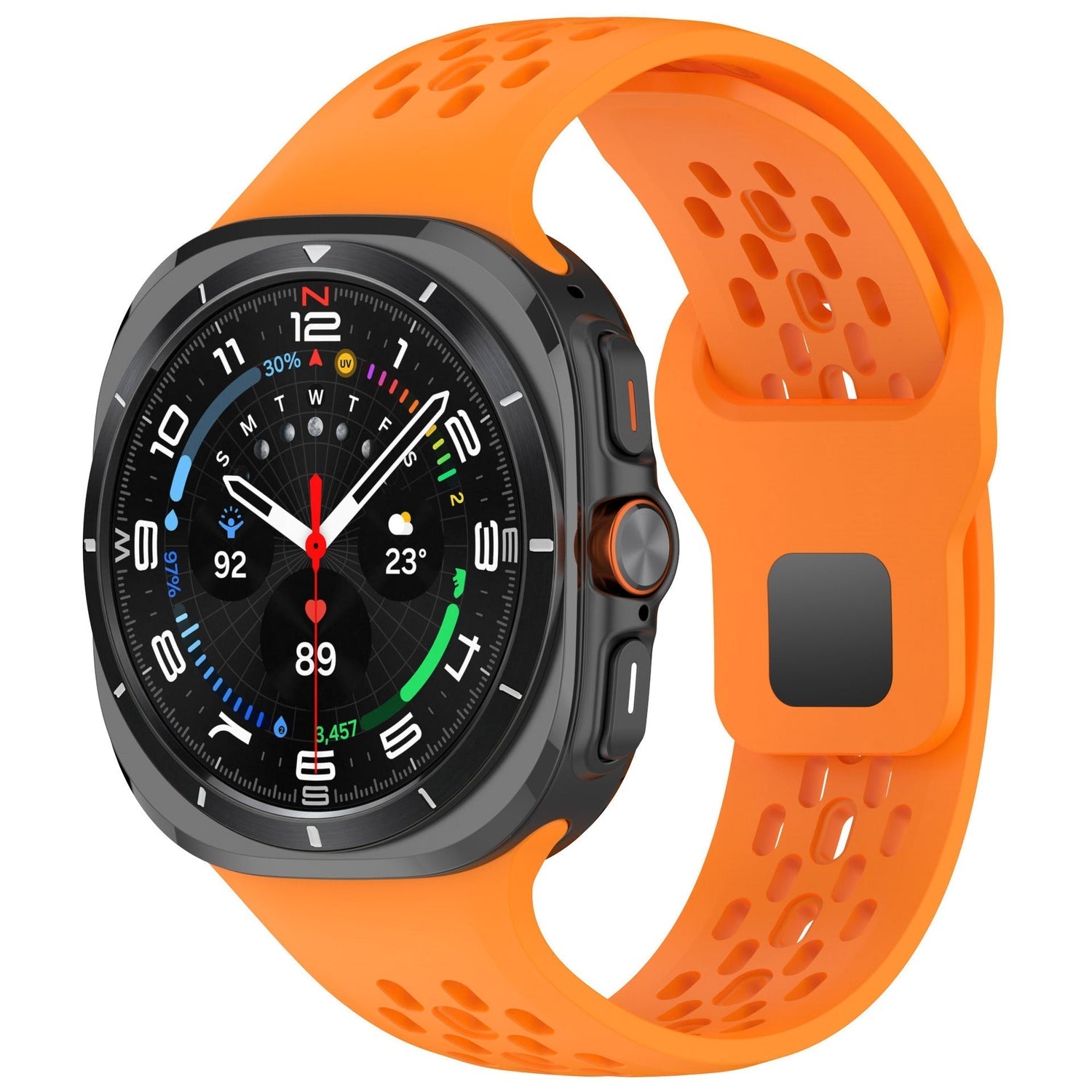 Sport atmungsaktive Silikon Uhrband für Samsung Galaxy Watch7 Ultra 47mm
