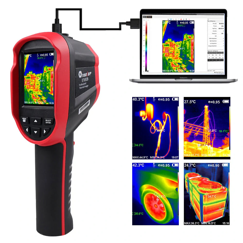 TOOLTOP ET692B Infrarotwärmebildkamera 160x120 | -20~550℃ | PC-Software | Mehrsprachige industrielle Wärmebildkamera