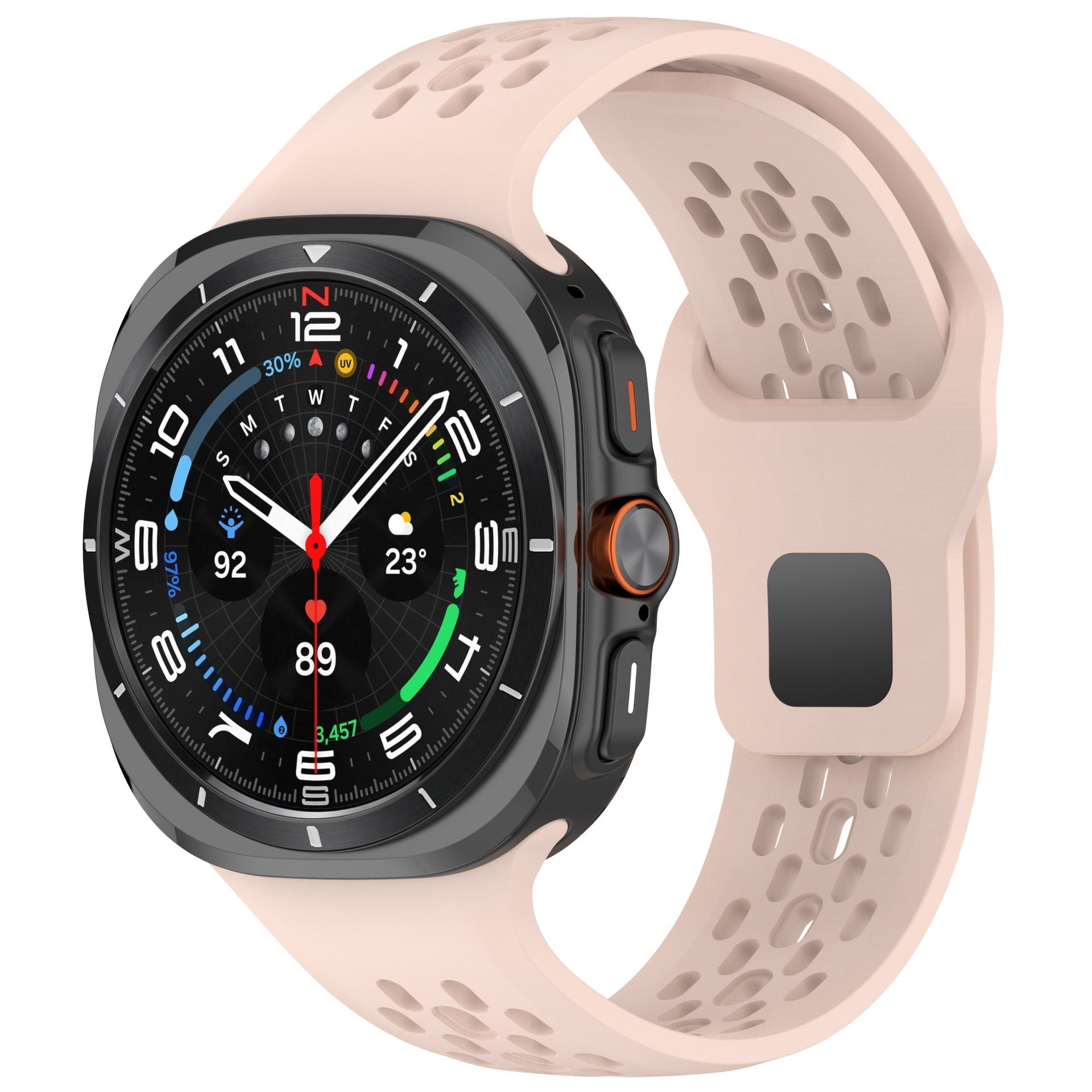 Sport atmungsaktive Silikon Uhrband für Samsung Galaxy Watch7 Ultra 47mm