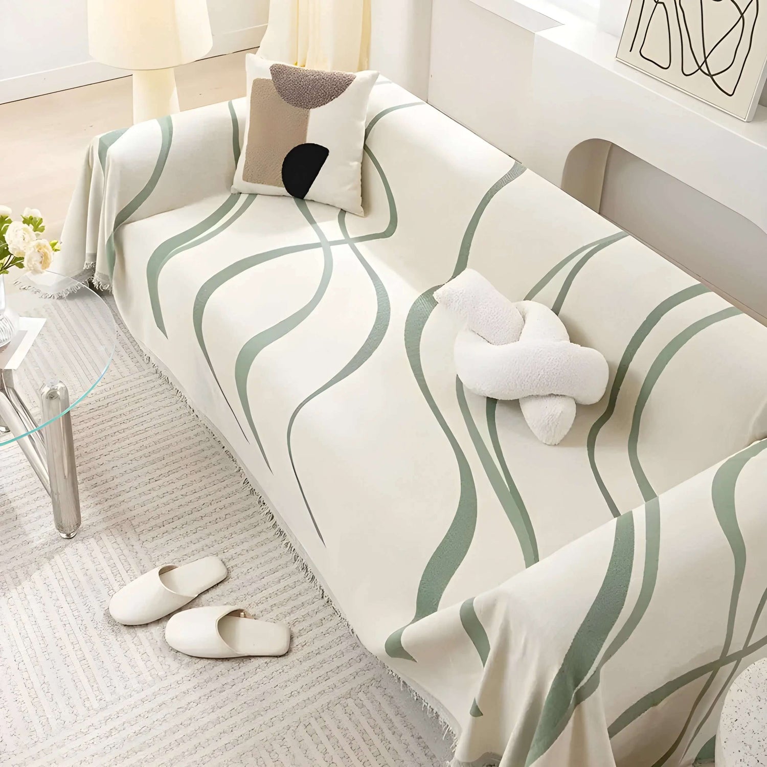 Wendbarer Sofabezug Chenille - Baumwolle