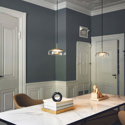 Moderne Pendelleuchte - Messing &amp; Glas