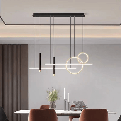 Moderne LED Hängeleuchte Schwarz
