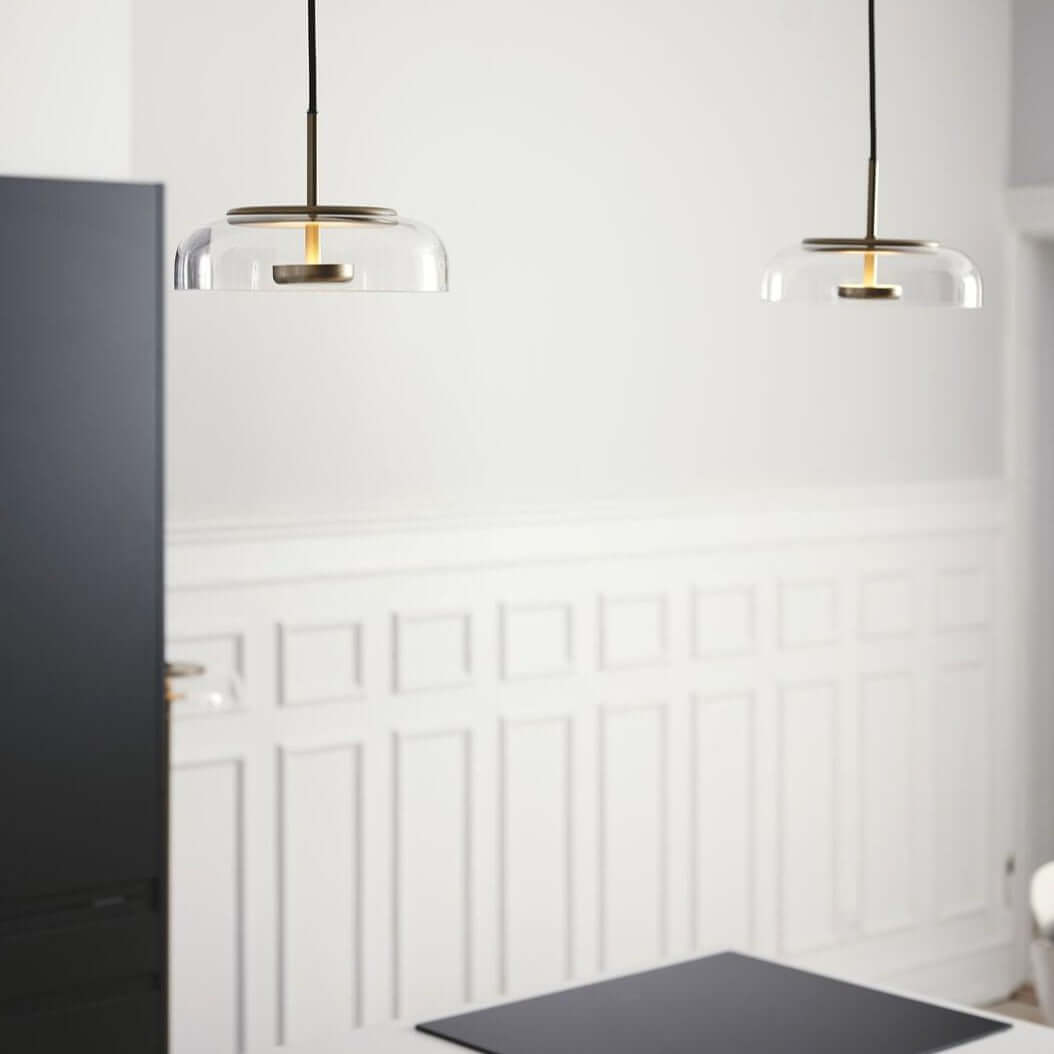 Moderne Pendelleuchte - Messing &amp; Glas
