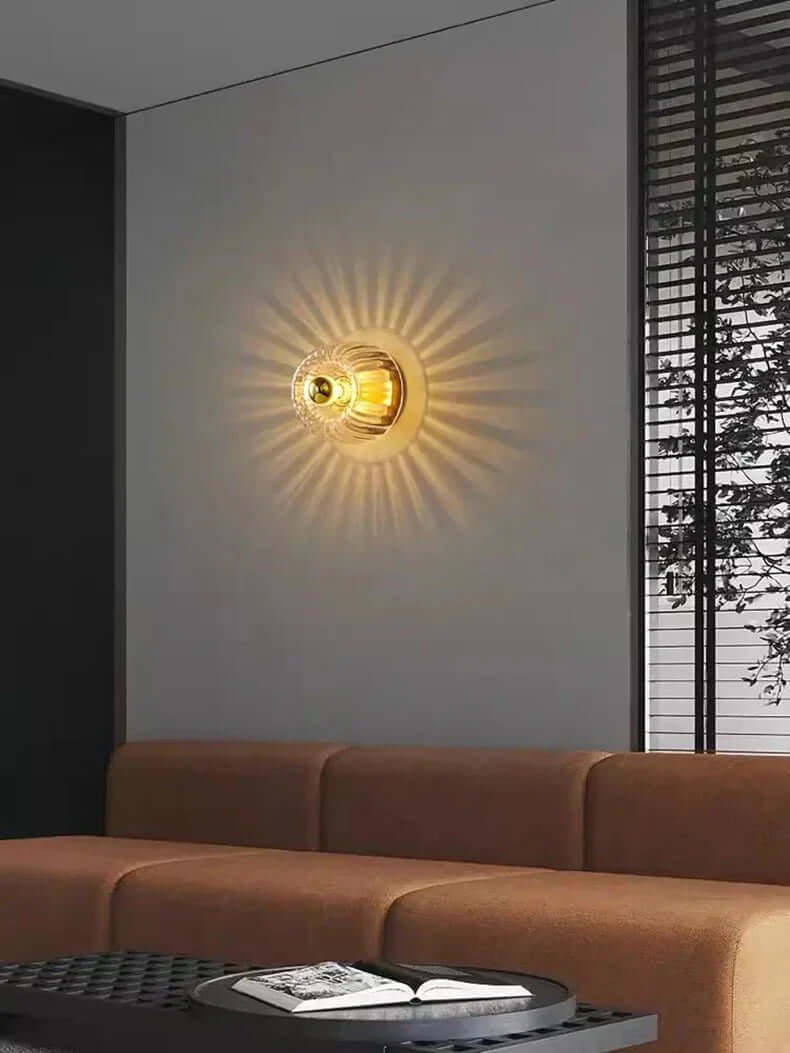 Skandinavische Bauhaus Wandleuchte Glas Modern