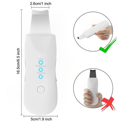 Ultraschall Hautreiniger Spatel mit 3 Modi – Porentiefe Reinigung &amp; Lifting für Gesichtspflege