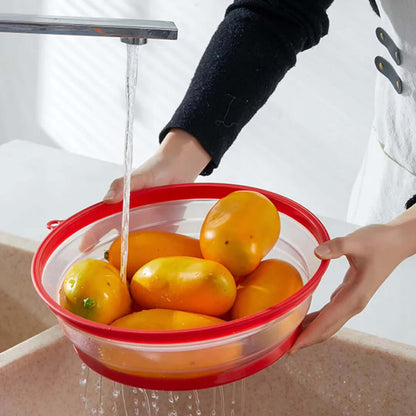 Faltbarer Silikon-Mikrowellen-Deckel - Spritzschutz