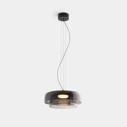 Elegante Glas-Pendelleuchte mit LED