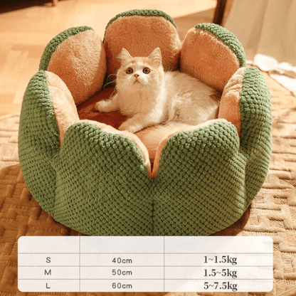 Kuscheliges Blüten-Haustierbett für Katzen &amp; Hunde