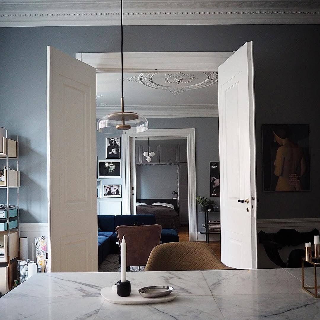Moderne Pendelleuchte - Messing &amp; Glas