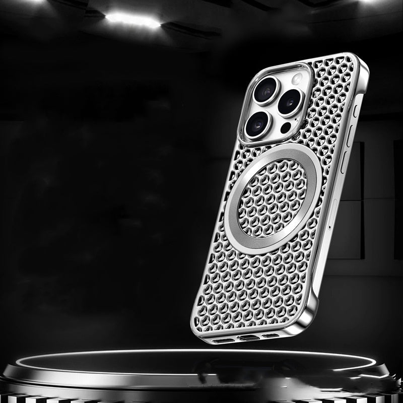 Magnetisches Gehäuse mit Wabenmuster für Apple iPhone – Schutz und Wärmeableitung