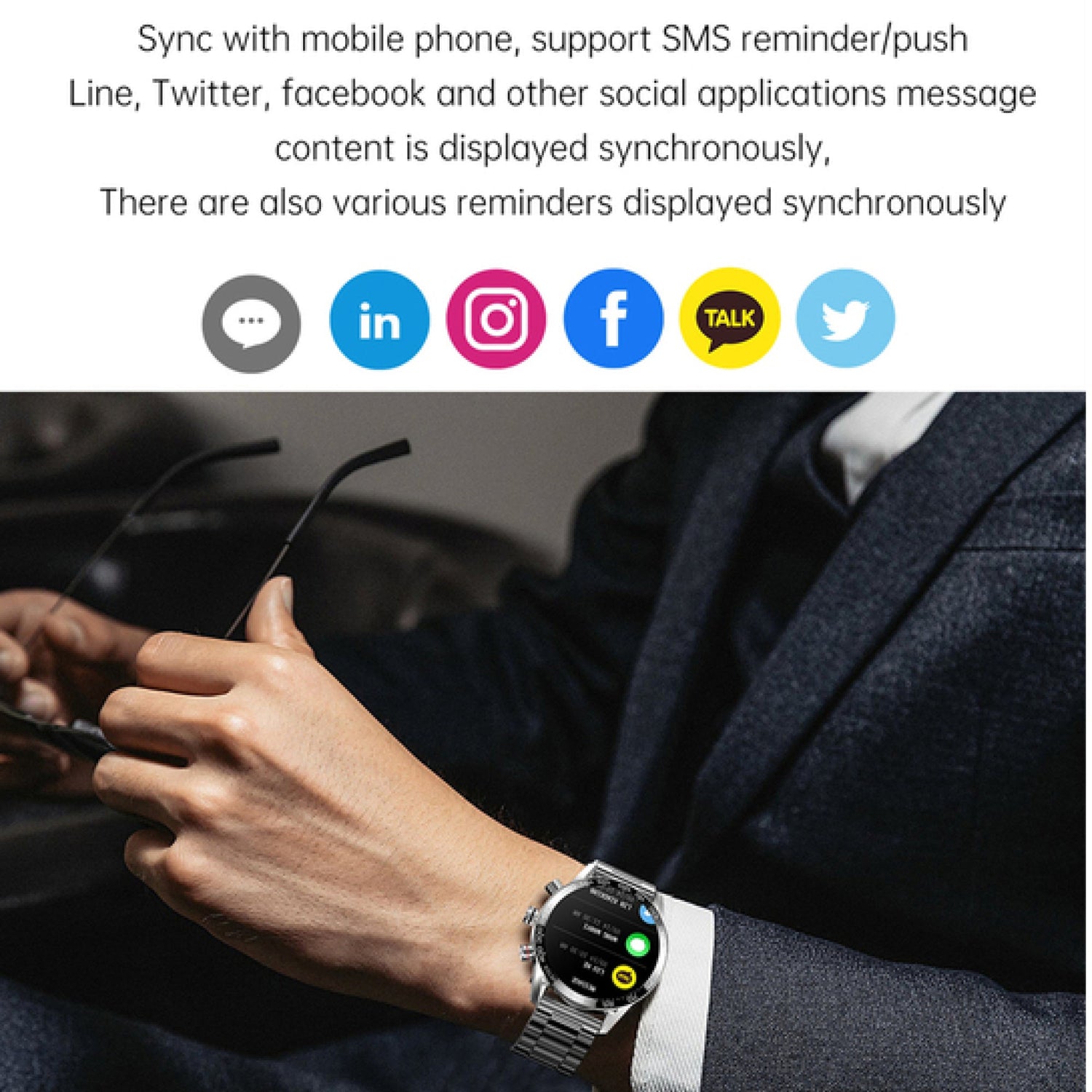 Lige Herren Smartwatch: Fortschrittliche Technologie trifft klassischen Stil - Multifunktionale und elegante Smartwatch für den modernen Mann
