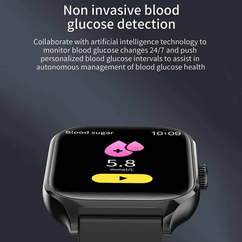 HealthGuard Glukose Smartwatch: Fortschrittliche Blutzuckerüberwachungs-Uhr - Echtzeit-Glukoseverfolgung für Wohlbefinden