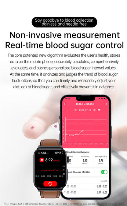 GlucoseGuardian Smartwatch: Präzisions-Blutglukosesensor &amp; Monitor - Essentielle Gesundheitsuhr für das Management des Blutzuckers