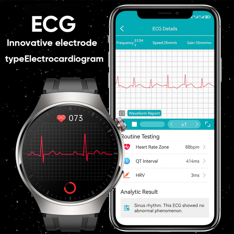 VitalTrack Gesundheits-Smartwatch: Premium Blutdruck- und Herzmonitor-Uhr Fortschrittliche Gesundheitsinformationen für Wohlbefinden