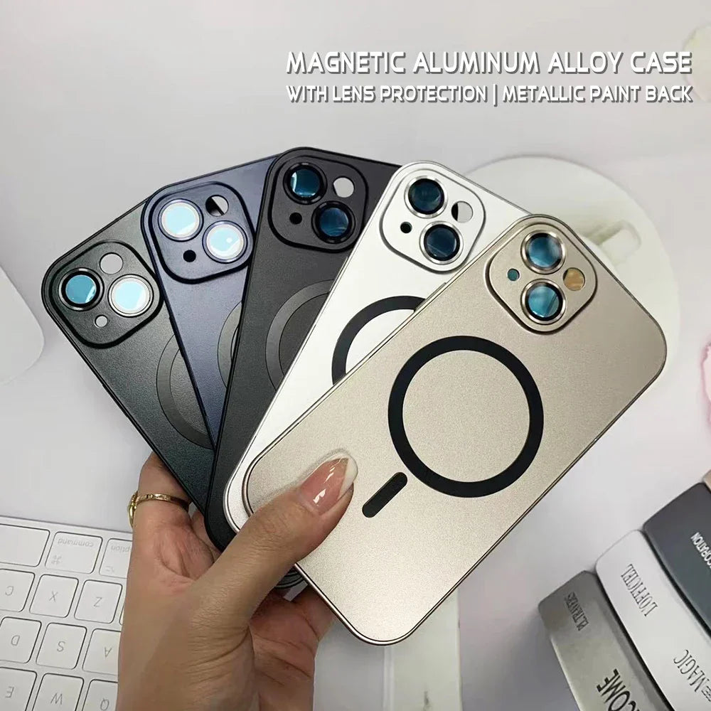 Einfaches Metall-Magnet-Handyhülle für iPhone