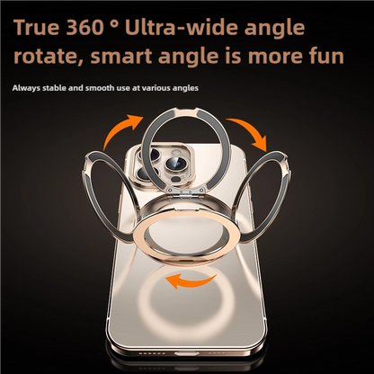 Ultra-dünne Titanstahlrahmen MagSafe Handyhülle mit 360 Silent Rotation für iPhone