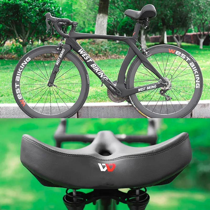 RideEase - Extra breiter &amp; atmungsaktiver bequemer Fahrradsattel, ergonomischer Fahrradsitz