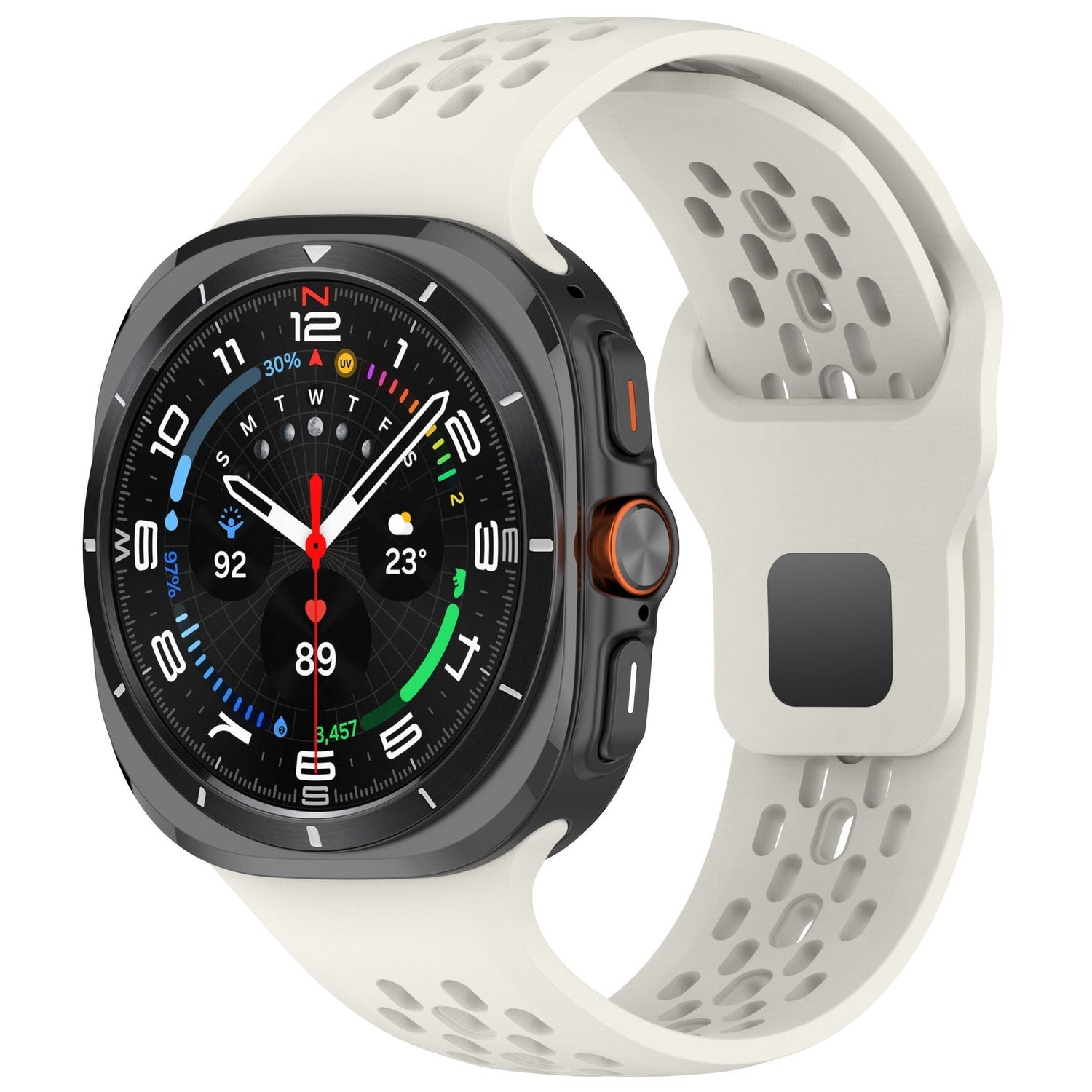 Sport atmungsaktive Silikon Uhrband für Samsung Galaxy Watch7 Ultra 47mm