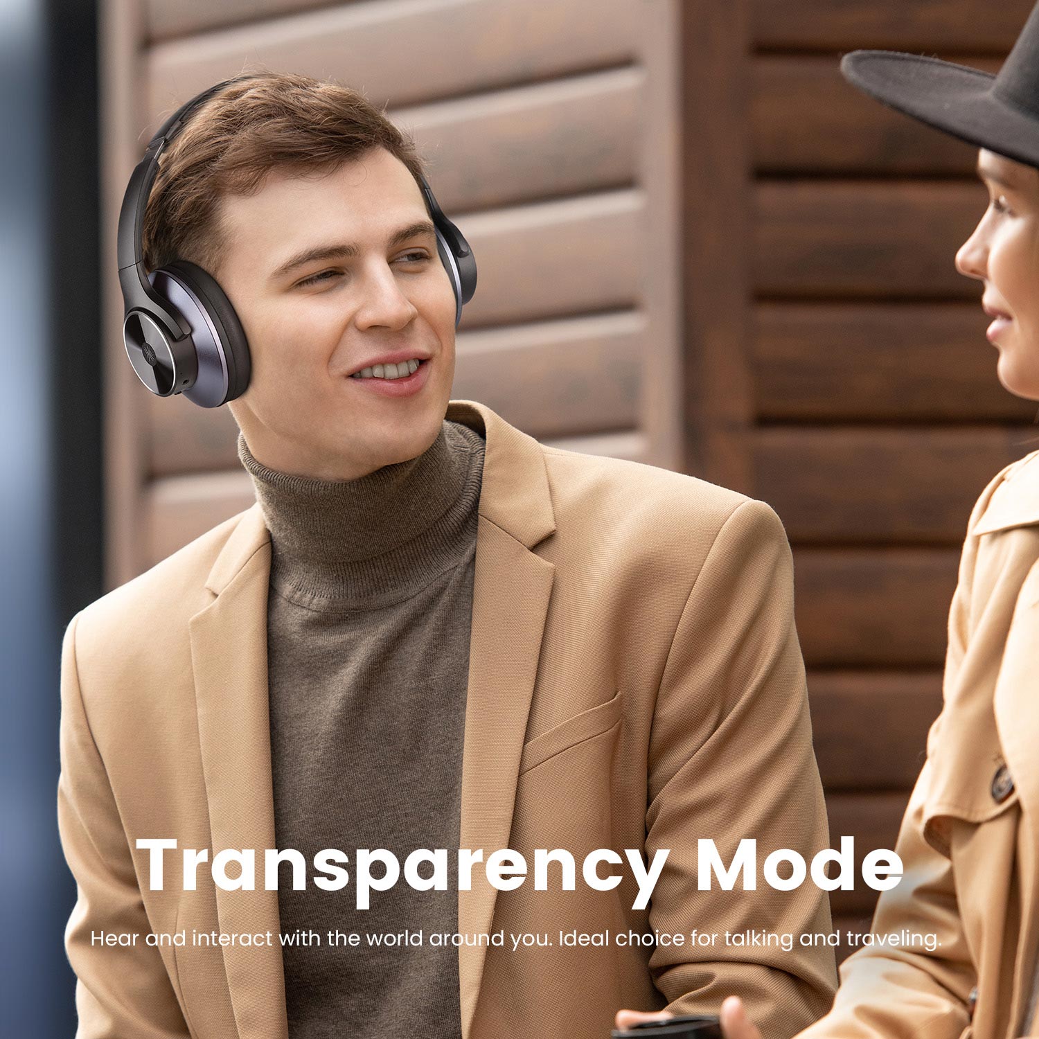 OneOdio A-Serie Aktive Geräuschunterdrückende Drahtlose Kopfhörer – Over-Ear Komfort | Bluetooth 5.0 - Eingebaute Mikrofon, Typ C Ladeanschluss &amp; Tragetasche