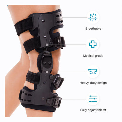Osteoarthritis Entlastungs-Knieorthese | Mediale &amp; Laterale Unterstützung zur Linderung von Knochen-auf-Knochen-Arthritis, verstellbare Größe für verbesserten Komfort